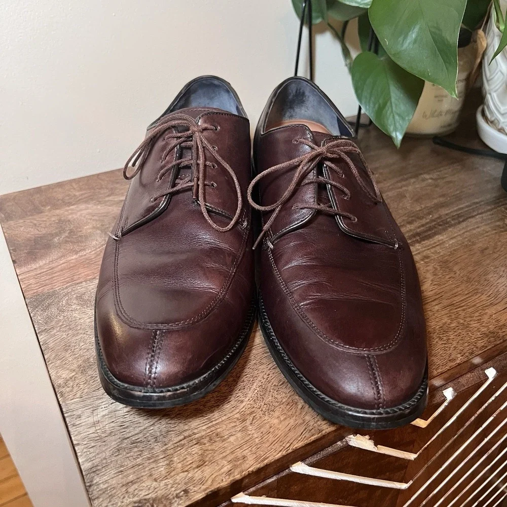 COLE HAAN Mens Lenox Hill C11628 Grand.Os Brown Shoes Split Toe Oxford US 10.5M‎